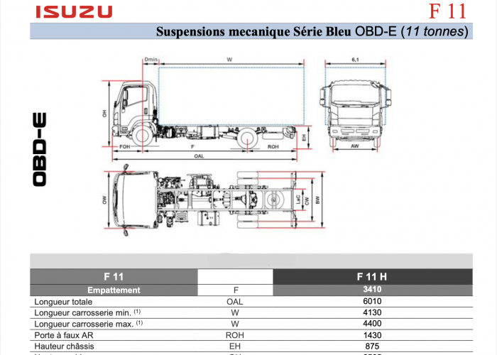 Catalogue Isuzu F11 Susp. Mec.